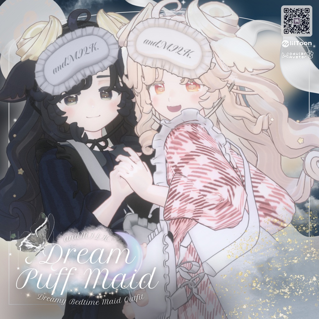 【5アバター対応】Dream Puff Maid【#andMILKvrc】 image