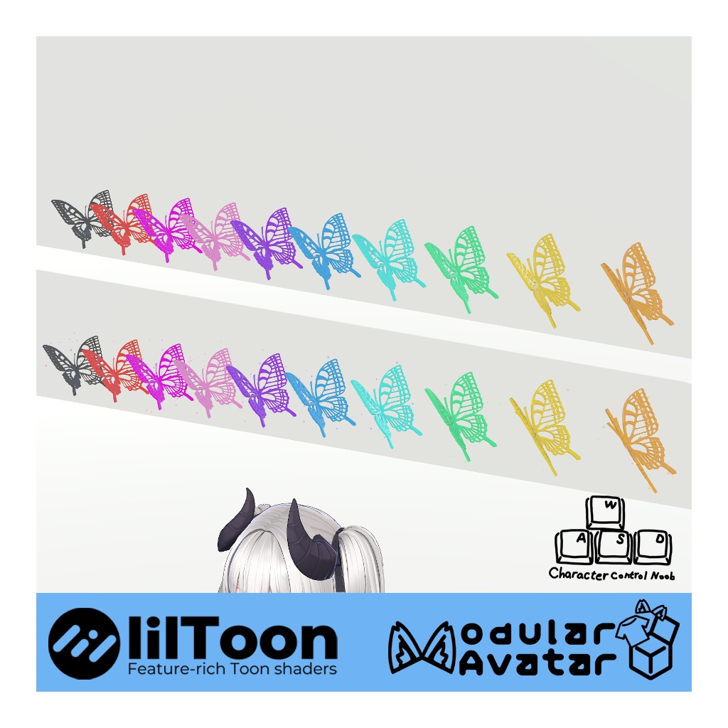 【VRChat想定】蝶アクセサリー image