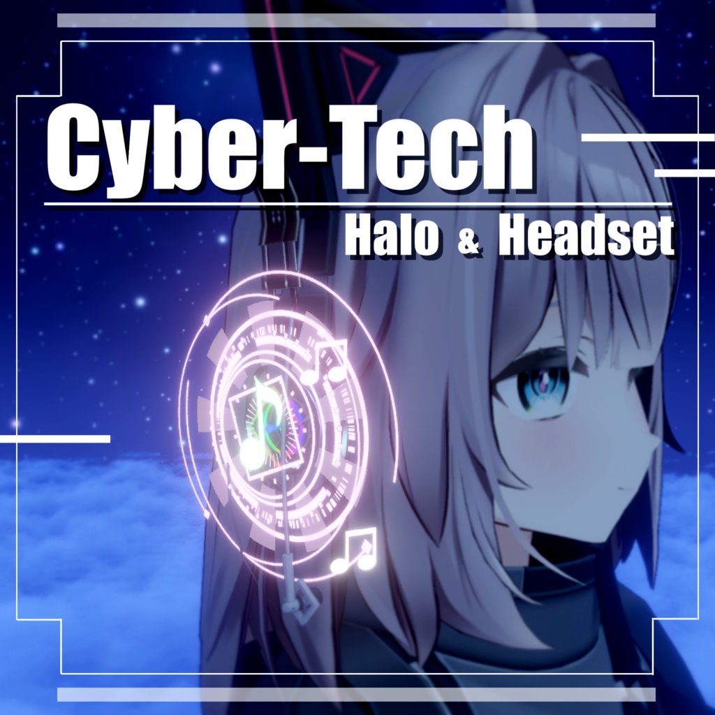 【VRChat想定】Cyber-Tech Halo & Headset image