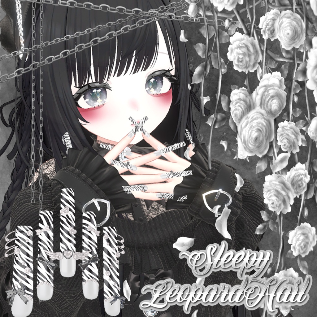 Sleepy Zebra Nail image