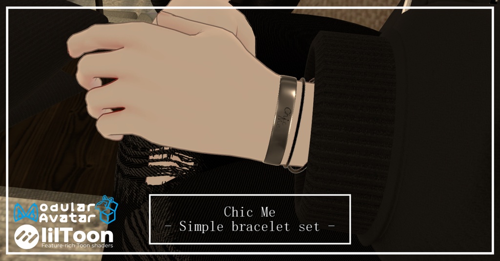【複数アバター使用可】- Simple bracelet -【MA対応】 image