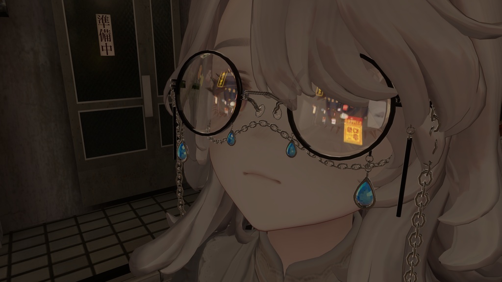 Gemstone Round Glasses That Suit Any Avatar With Various Shape Keys image