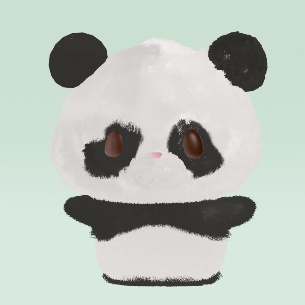 あんぱん｜かわいい３Ｄモデル（ぱんだキャラ） image