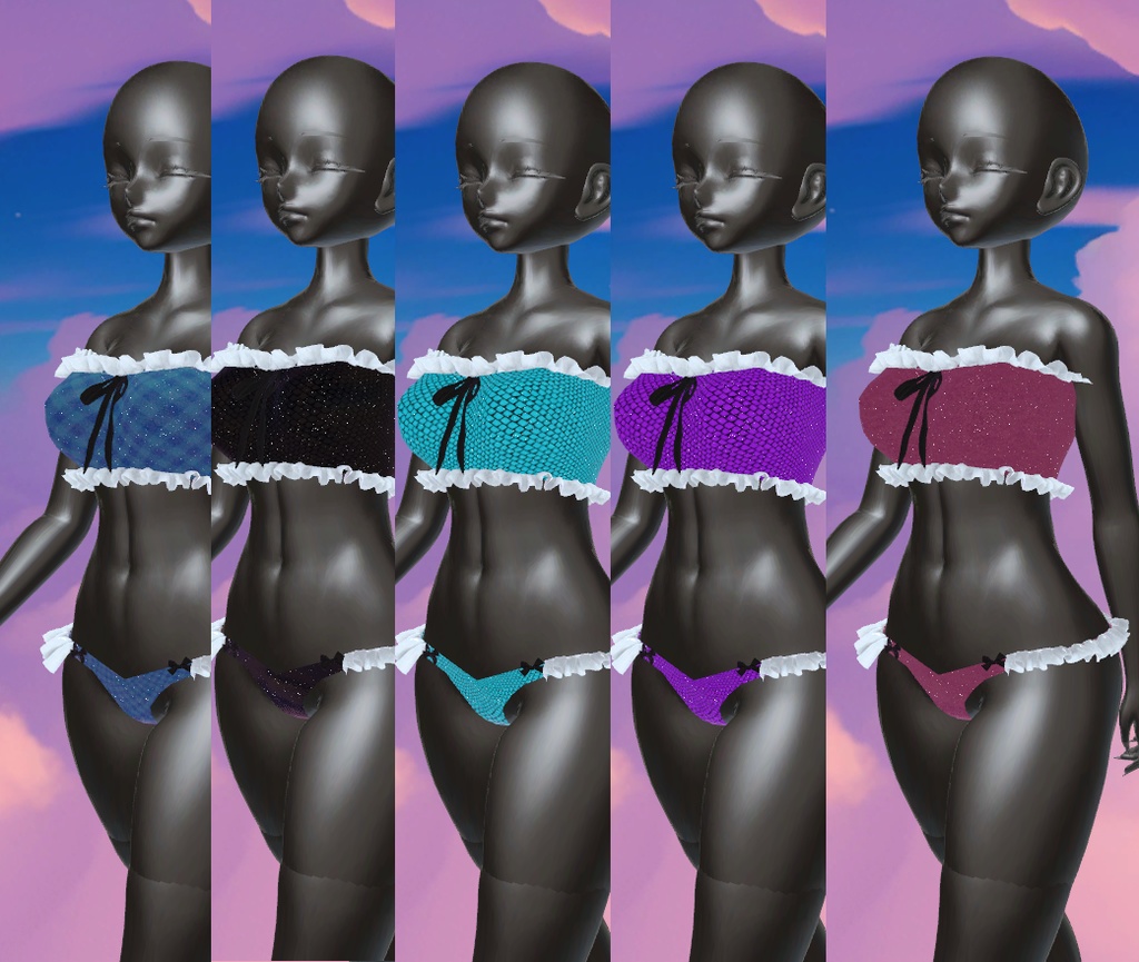 FREE TEXT >> パステル・ラッフルコルセットセット image