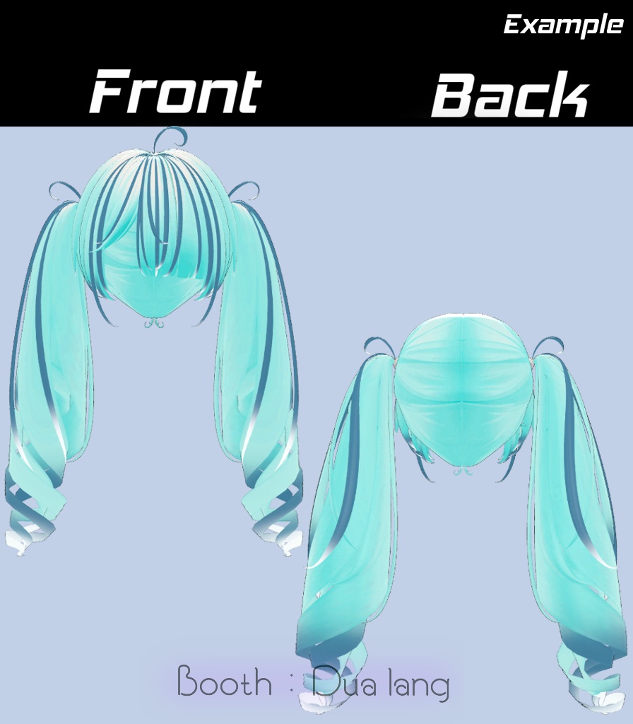 【Free】【Usamimi TwinTail】Mask、Main color2Texture image