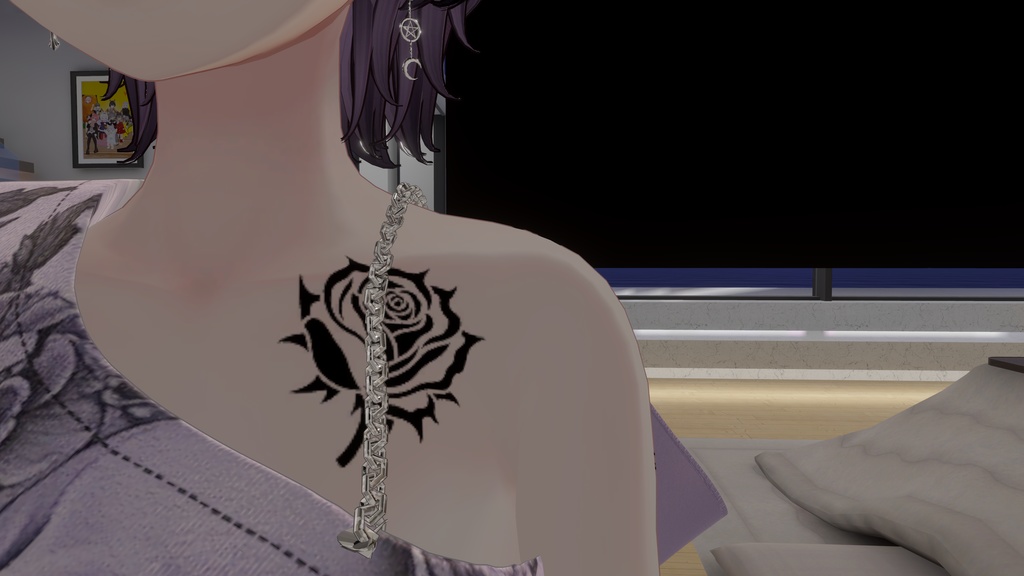 For VRC tattoos and stickers!! Two rose-like translucent images - part image