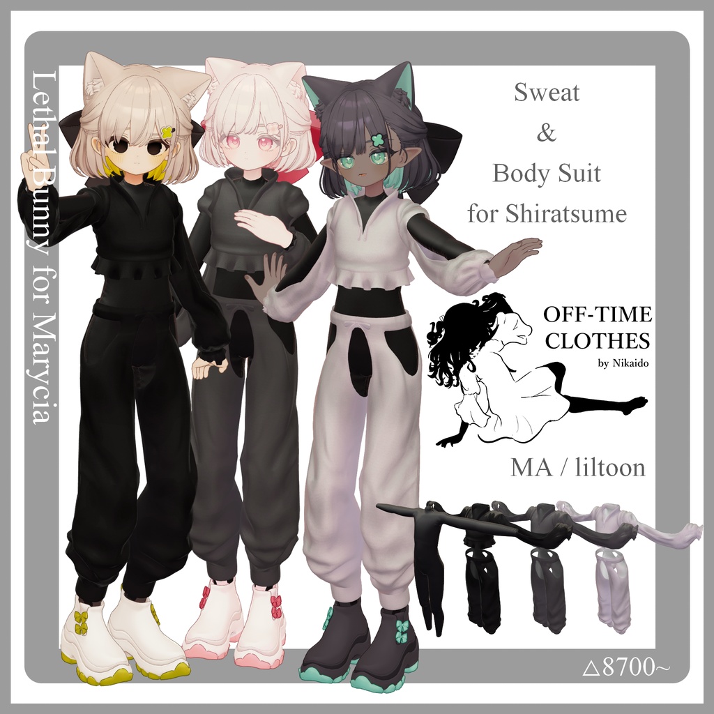 OFF-TIME CLOTHES for Shiratsume (Sweat&Body Suit) image