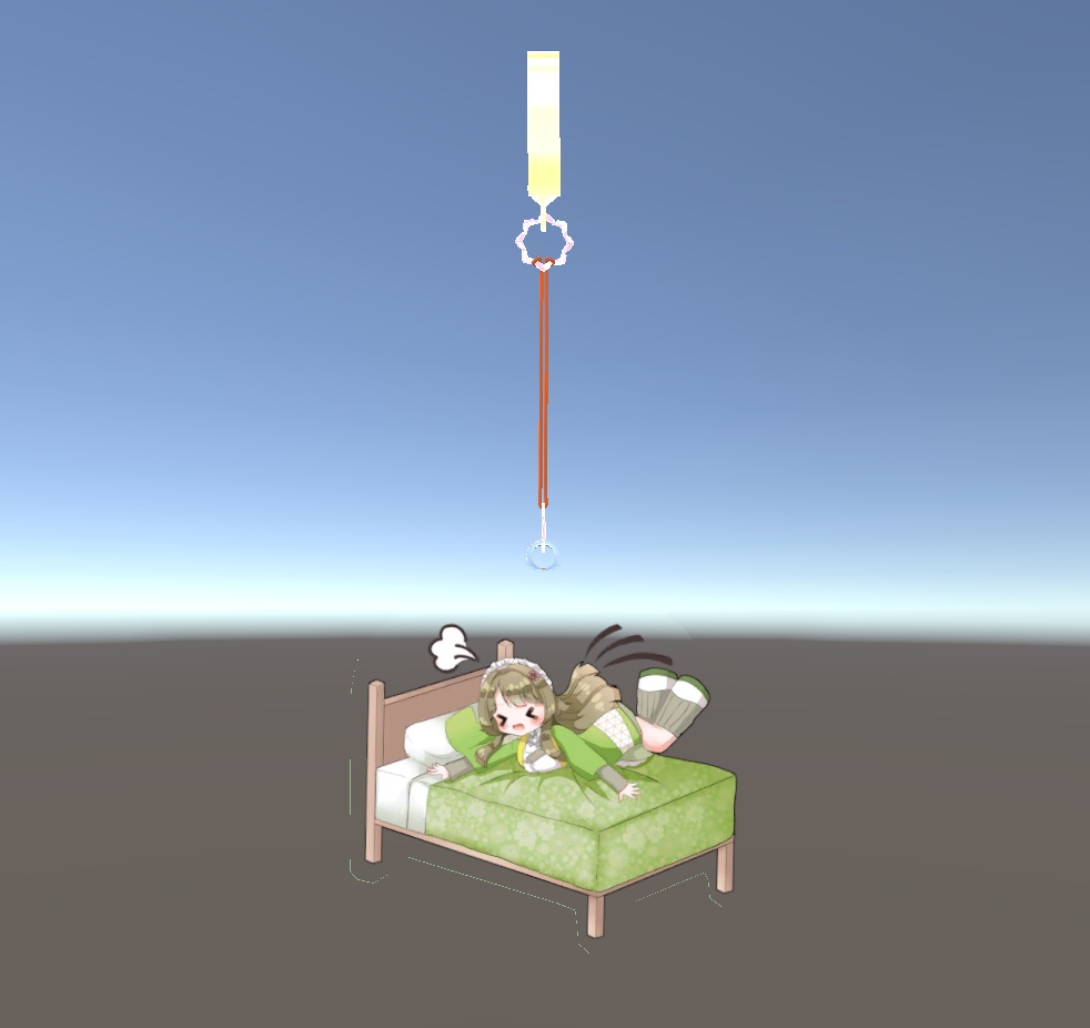 【VRChat】かんぺきメイドメロトロン＿アクリルキーホルダー＿ベッド【無料】 image
