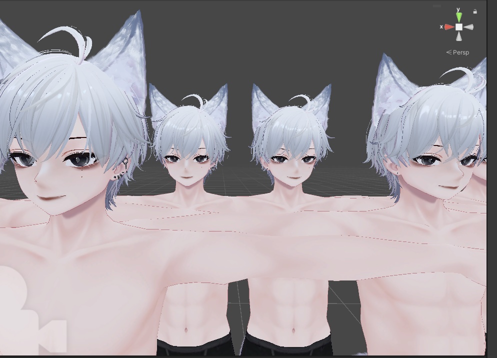 Shota-style prefab with light blue texture image