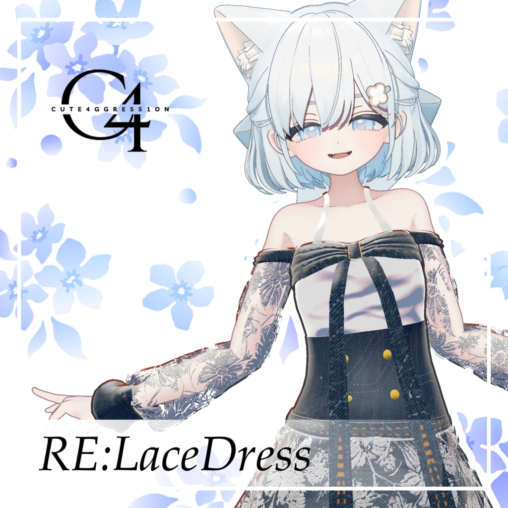 【5Avater対応】RE:LaceDress【MA対応・VRC想定衣装】 image