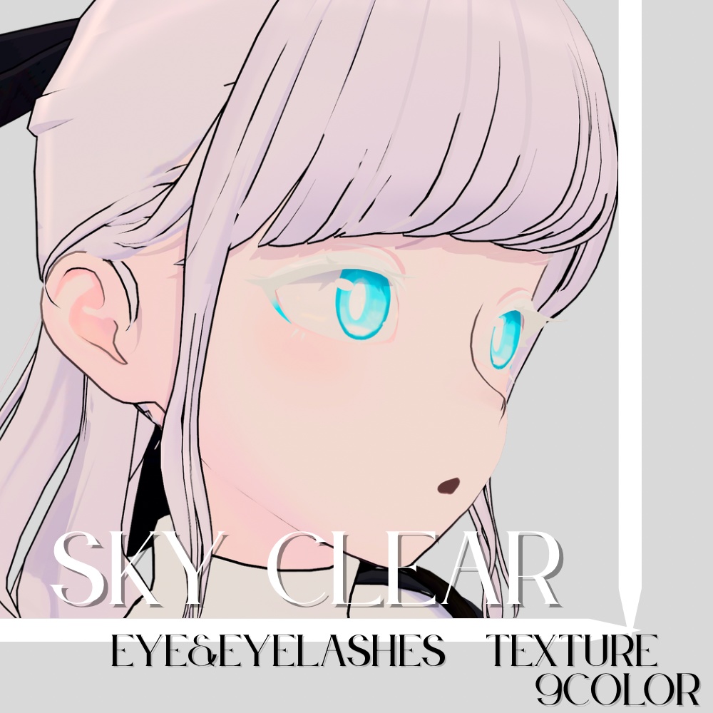 Sky clear eye& eyelashes texture image