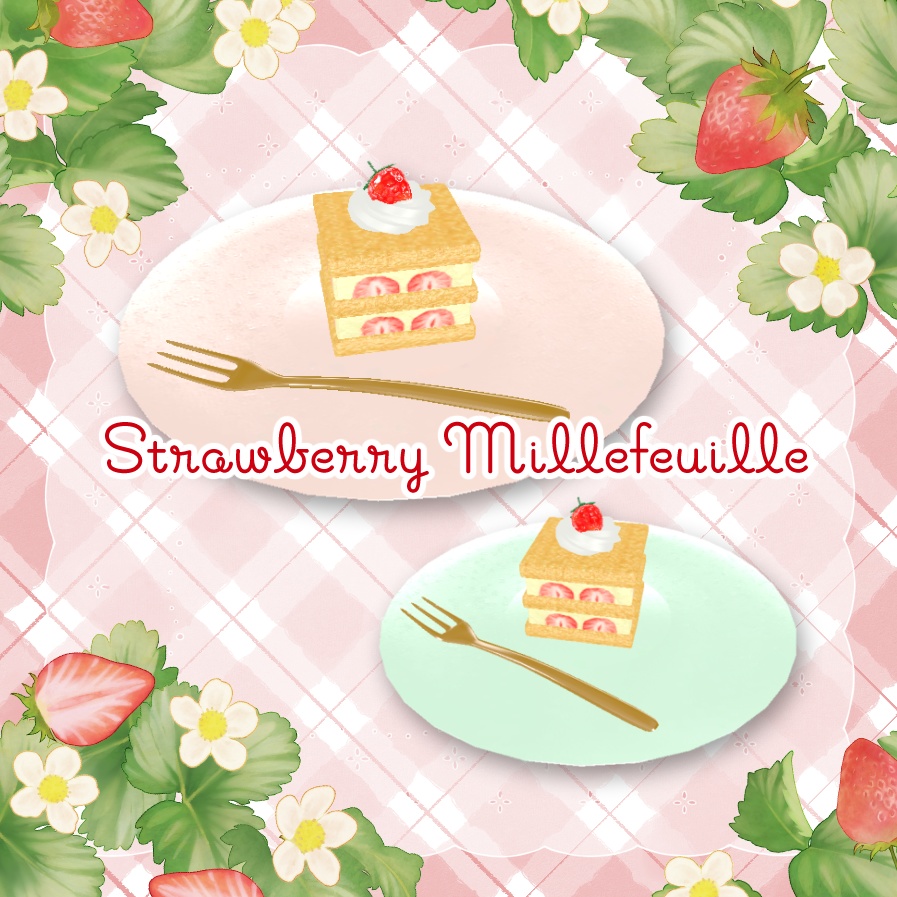 3Dモデル Strawberry Millefeuille（いちごのミルフィーユ） image