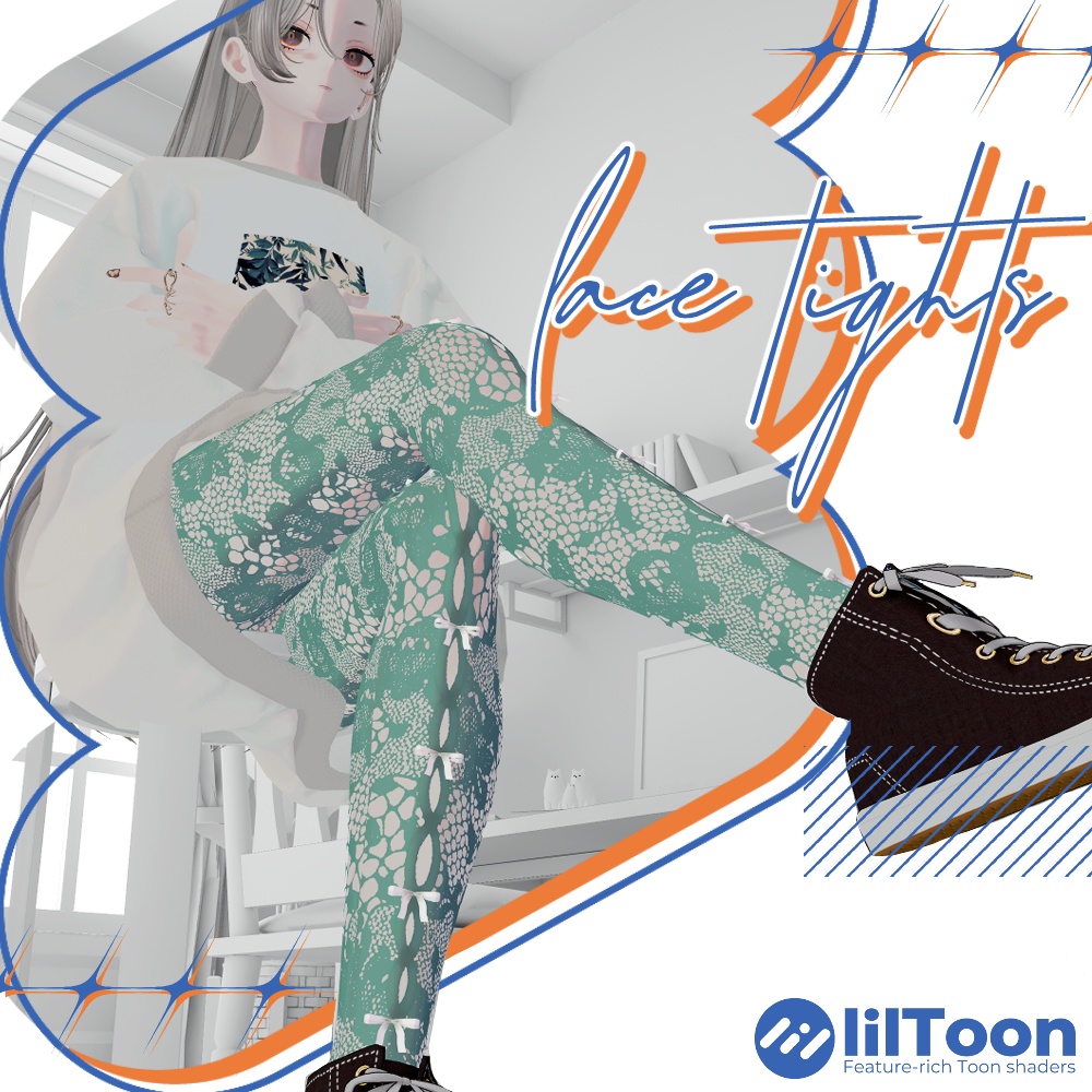 Lace Tights - [Lapwing] image