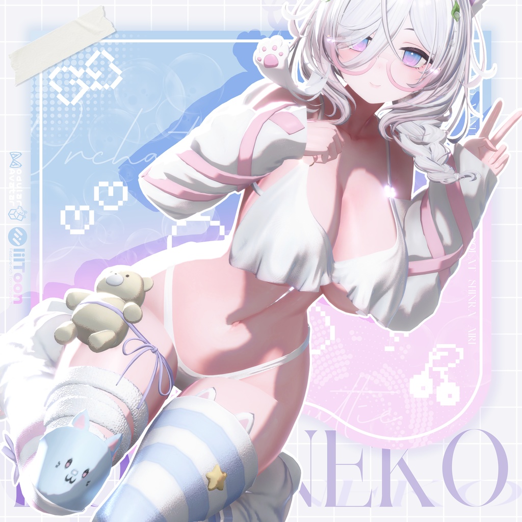 ✨7アバター対応✨ 🐾𝑳𝒐𝒐𝒑𝑵𝒆𝒌𝒐 *･☪·̩͙  image