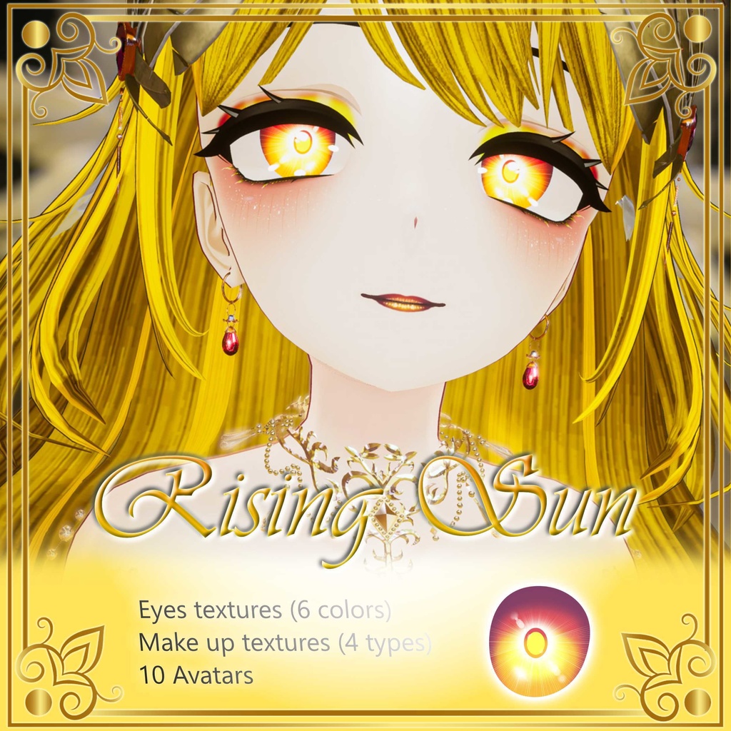 [10 Avatars] Rising Sun Eyes and Make Up Textures image