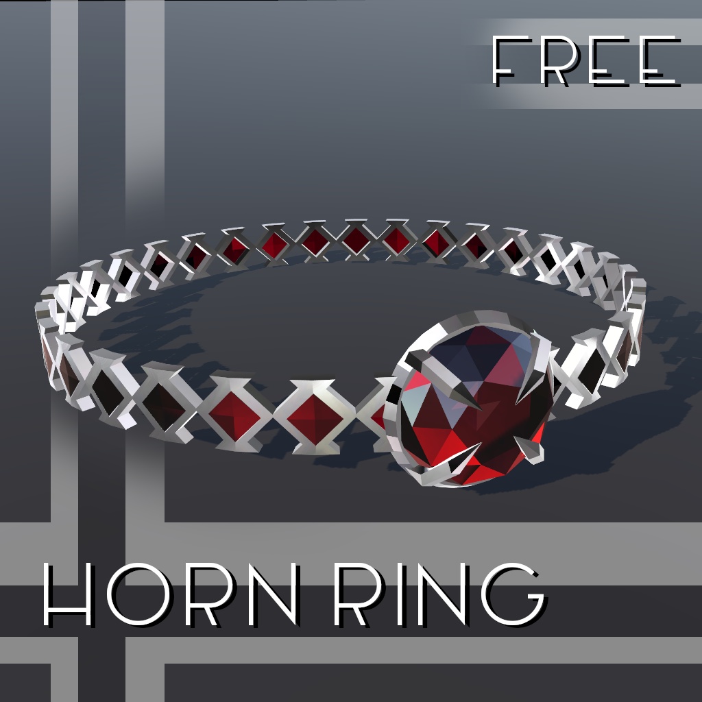 【無料配布】horn ring【VRChat想定】 image
