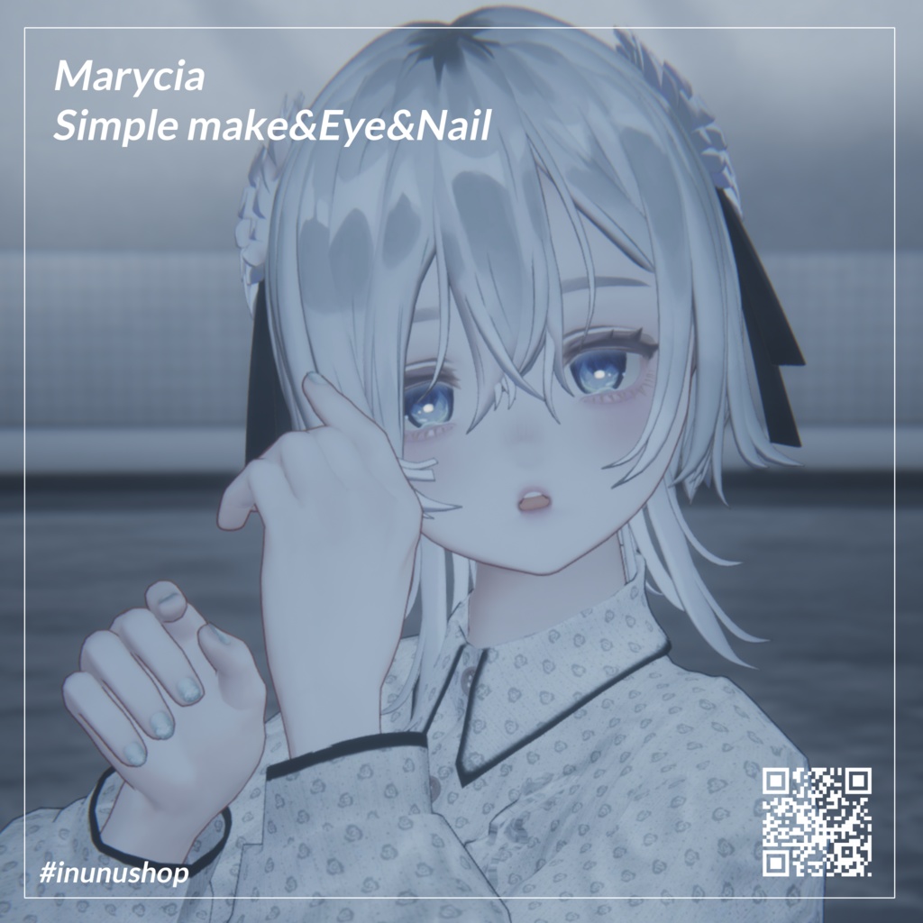 [Marycia Exclusive] Simple Makeup & Eye Texture  Nails image