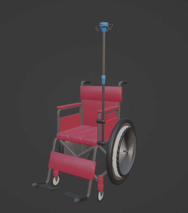 車椅子【3Dモデル】無料 image