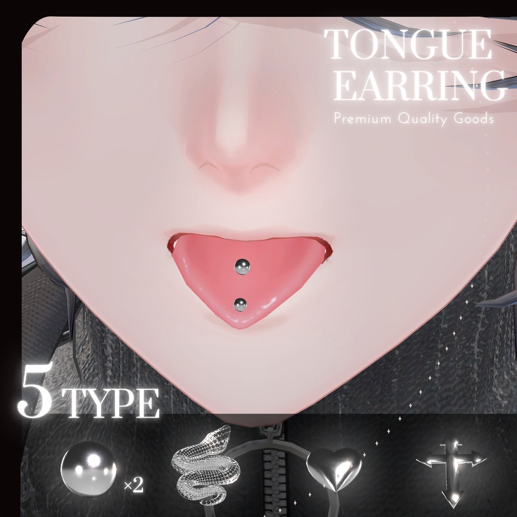 Tongue Piercing - 5 Styles (Men's) image