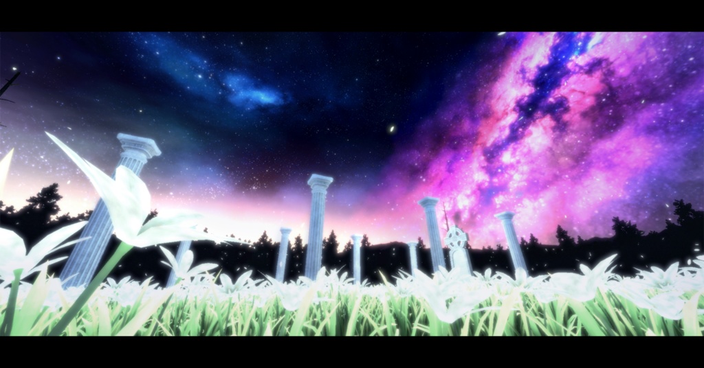 【VRChat向けワールド】Starlit Petals –星々の光に輝く花– image