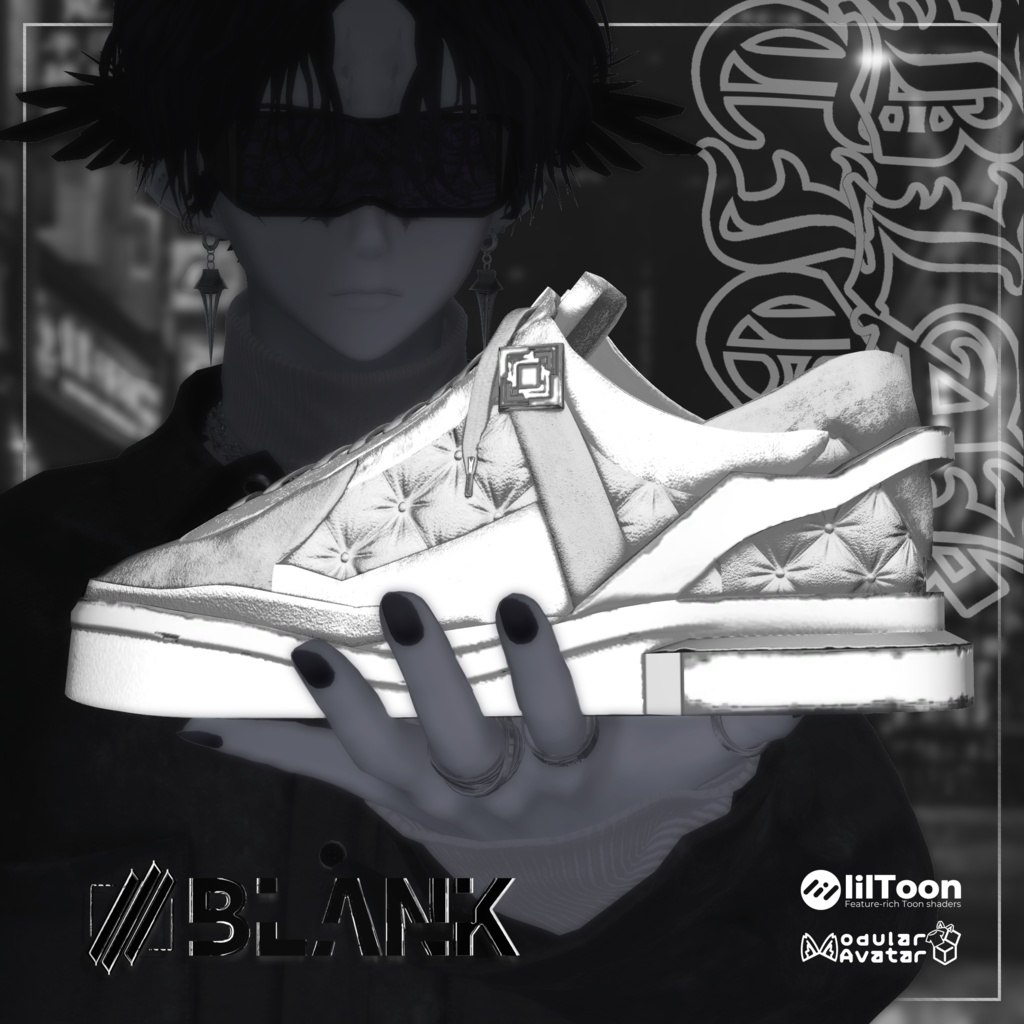 BLANK-BLAKTION スニーカー【8アバター対応】#fillinthe_BLANK_ image