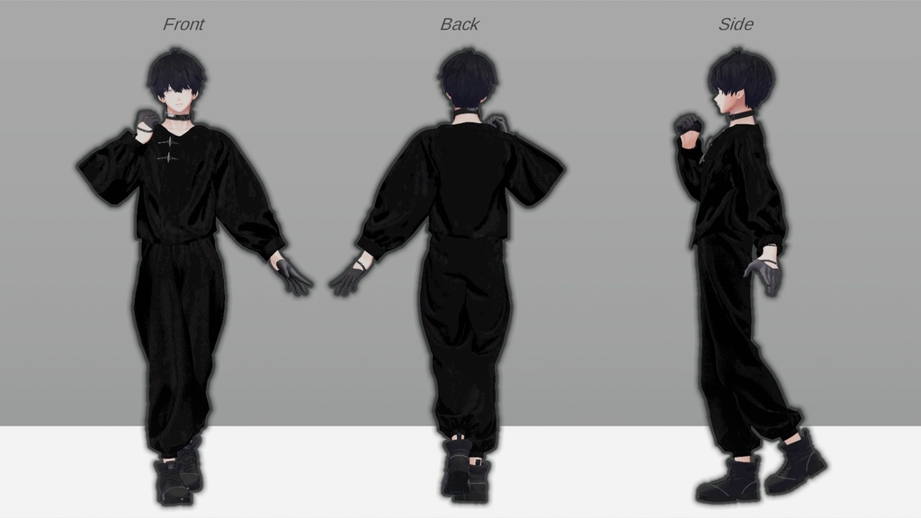 Loose-Fitting Black Set image