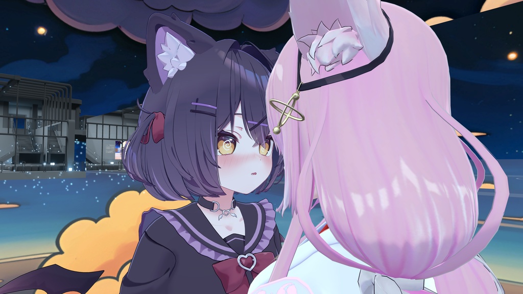 【Chocolat】【MA対応】《Multi-Emotion Kiss Animation System》- VRChat用 3種類の感情の三段キス表情アニメーション機能 image