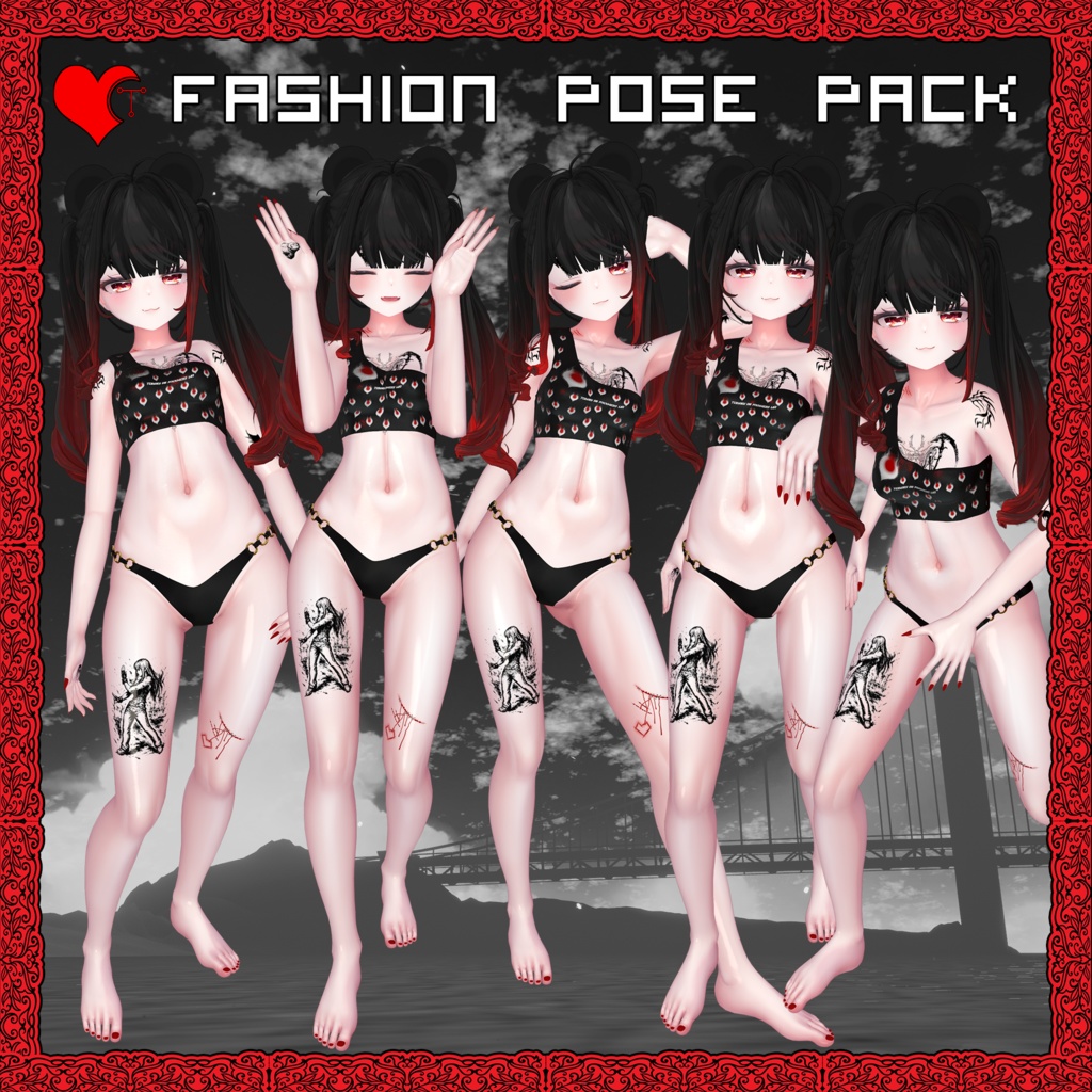 [無料] ファッション・ポーズ・パック  [17ポーズ] [Unity/VRChat] [PosePlace] [TafuStore] image