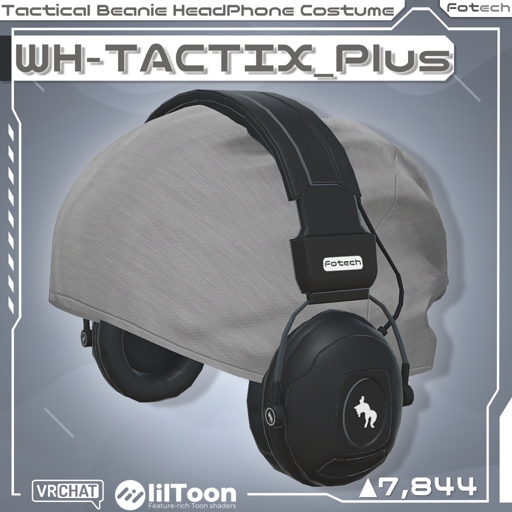 【3Dモデル】ヘッドフォン＆ビーニー帽 WH-TACTIX_Plus image