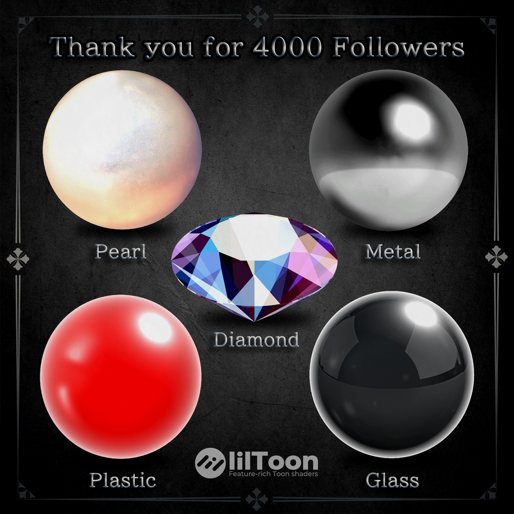【無料配布・FREE】4000フォロワー記念🎉マテリアルセット【Liltoon】 image