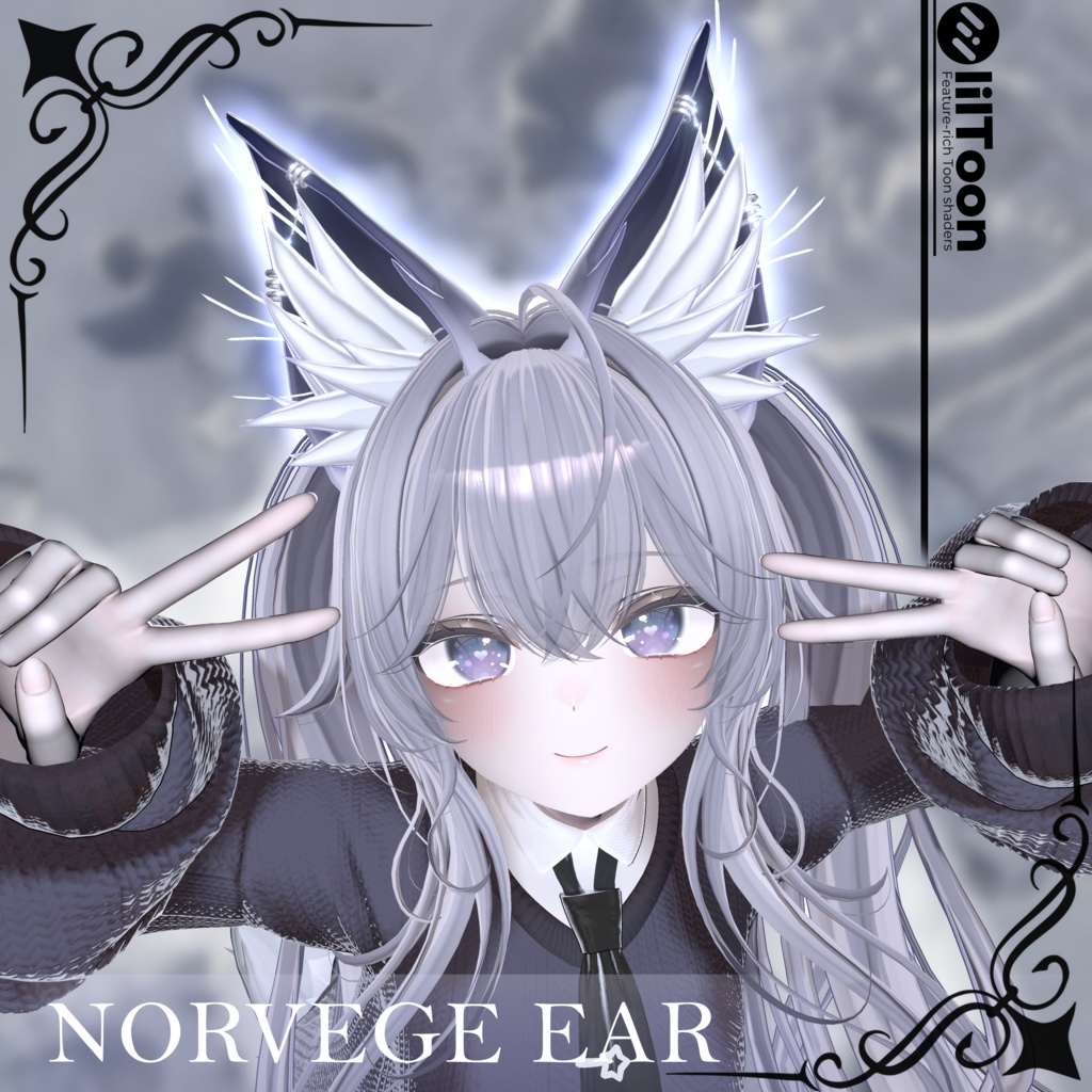 For VRChat "NORVEGE EAR" Compatible with 17 avatars -THx 100 ?OLLORER- image