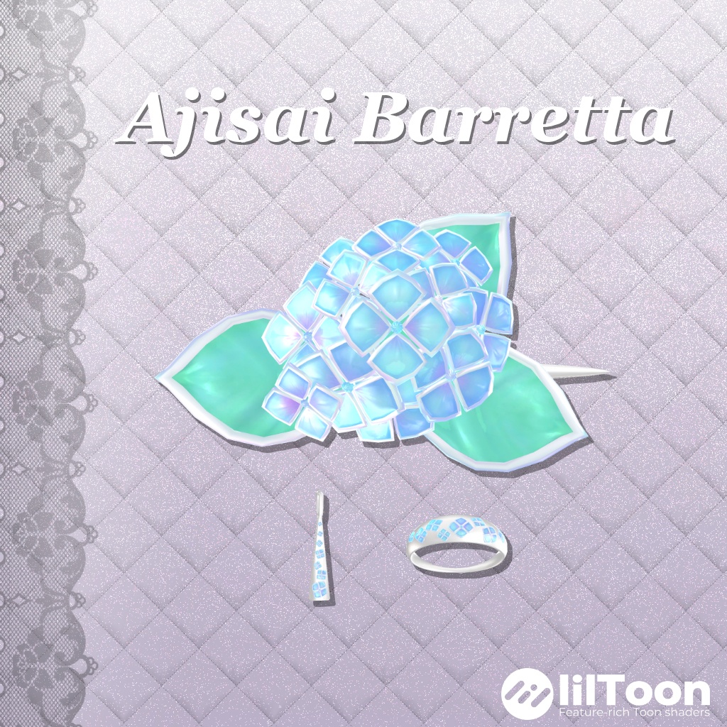 【季節のアクセサリー＿６月】紫陽花のバレッタ image