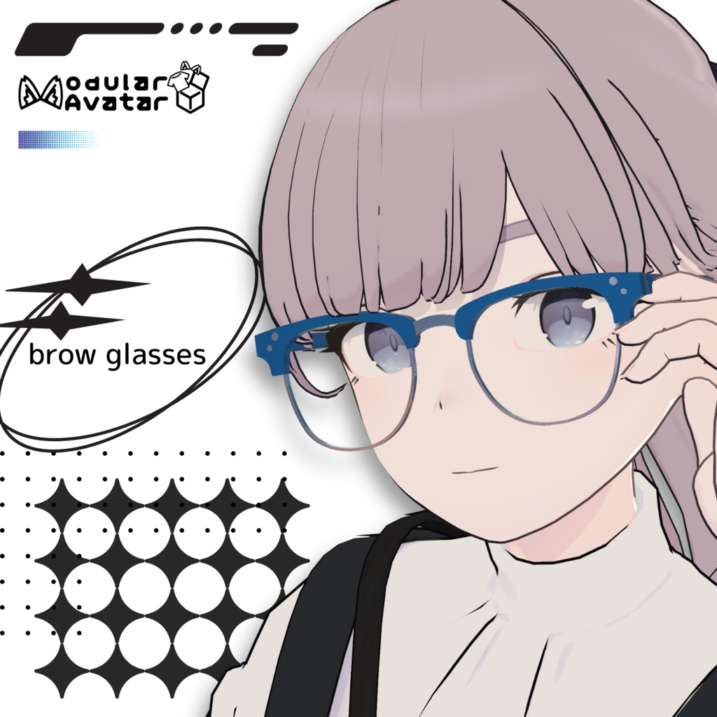 Brow glasses compatible with MA image