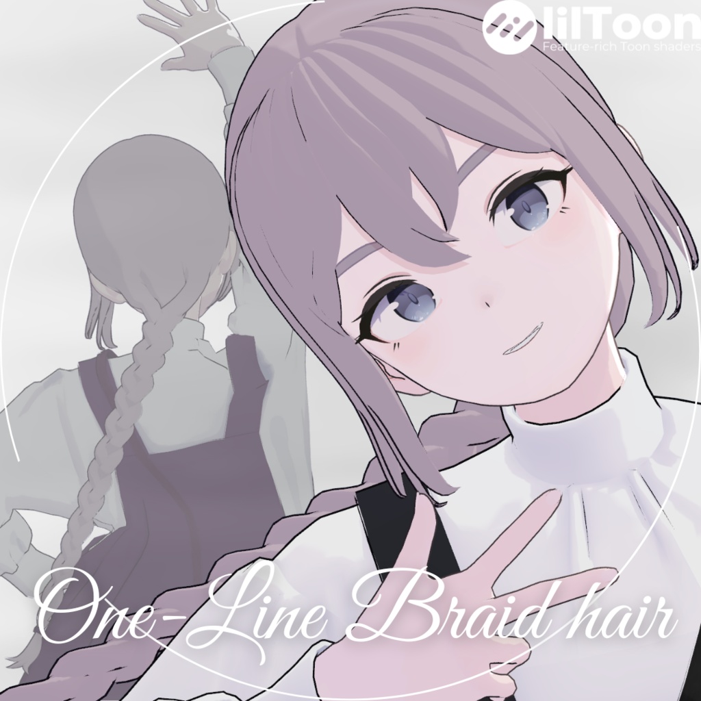 【Lapwing/Grus】One-Line Braid hair【3D hairstyle】 image