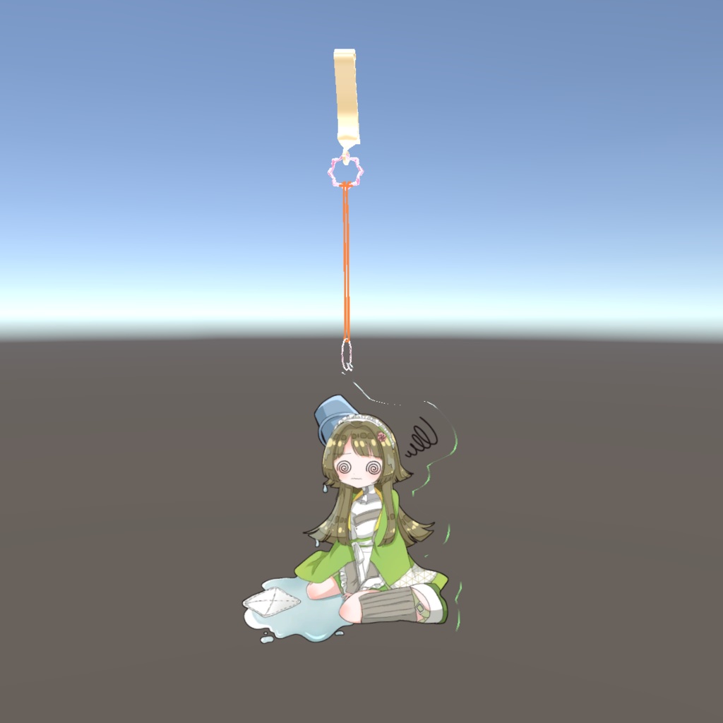 【VRChat】かんぺきメイドメロトロン＿アクリルキーホルダー＿バケツ【無料】 image
