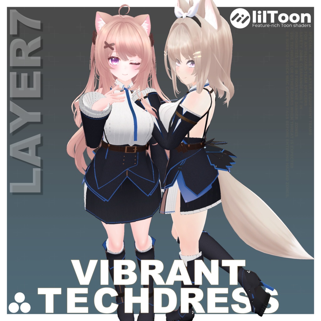 【29アバター対応】「VIBRANT」 TECHDRESS【VRChat向け】 image