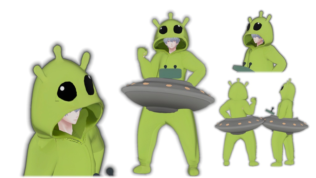 Space-Wide [AlienUFO]VRChat-Compatible 3D Costume image
