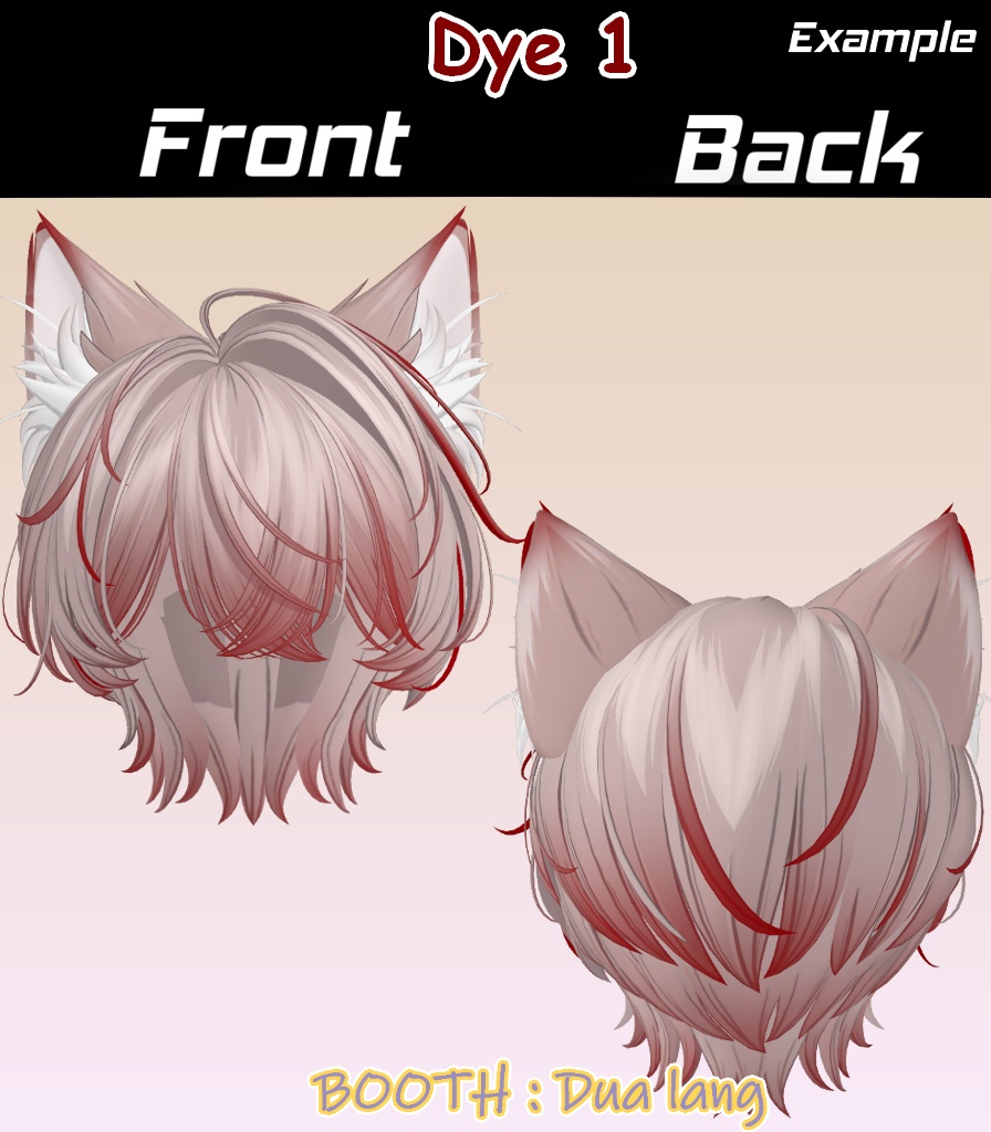 【Feyron_Hair】Mask、Main color2Texture image