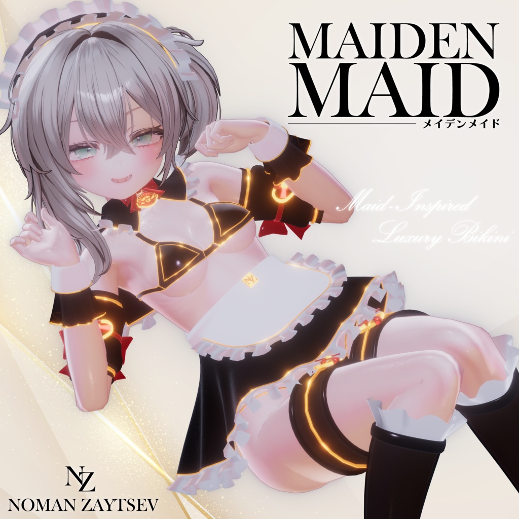 『メイデンメイド❤️MAIDEN MAID』【6アバター対応】- メイドスタイルの高級ビキニ - image