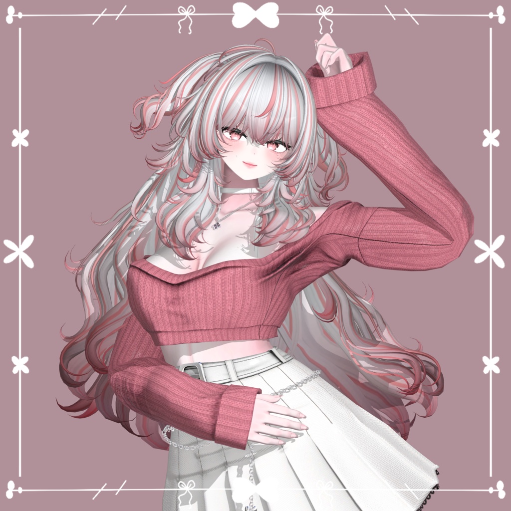 【GLAY Unknown - Lazy Cat Two Side Twin Tail Hair】 - Highlights Color Texture image