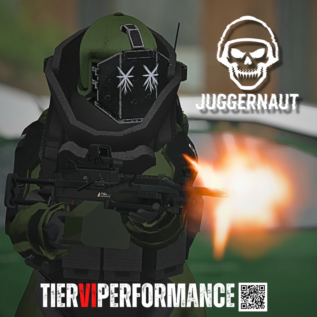 【VRChat向けアバター】ジャガーノート + MA対応機関銃 VALOR 48 PARA image