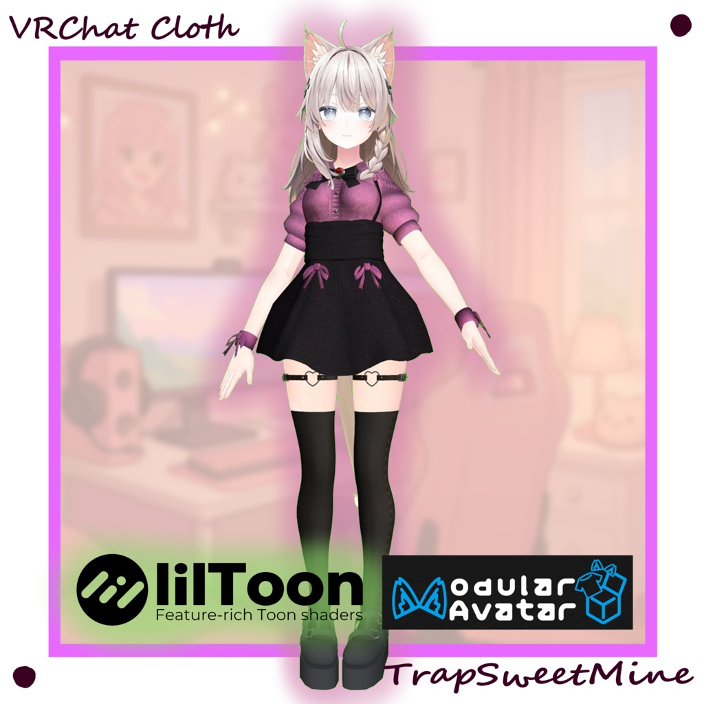 VRChat衣装『TrapSweetMine』～しなの、マヌカ、セレスティア、ライム、キプフェル対応～ image