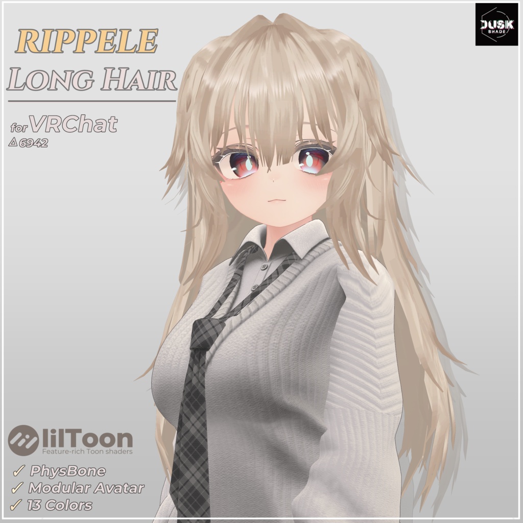 Ripple Long Hair  [VRC向けヘア] image