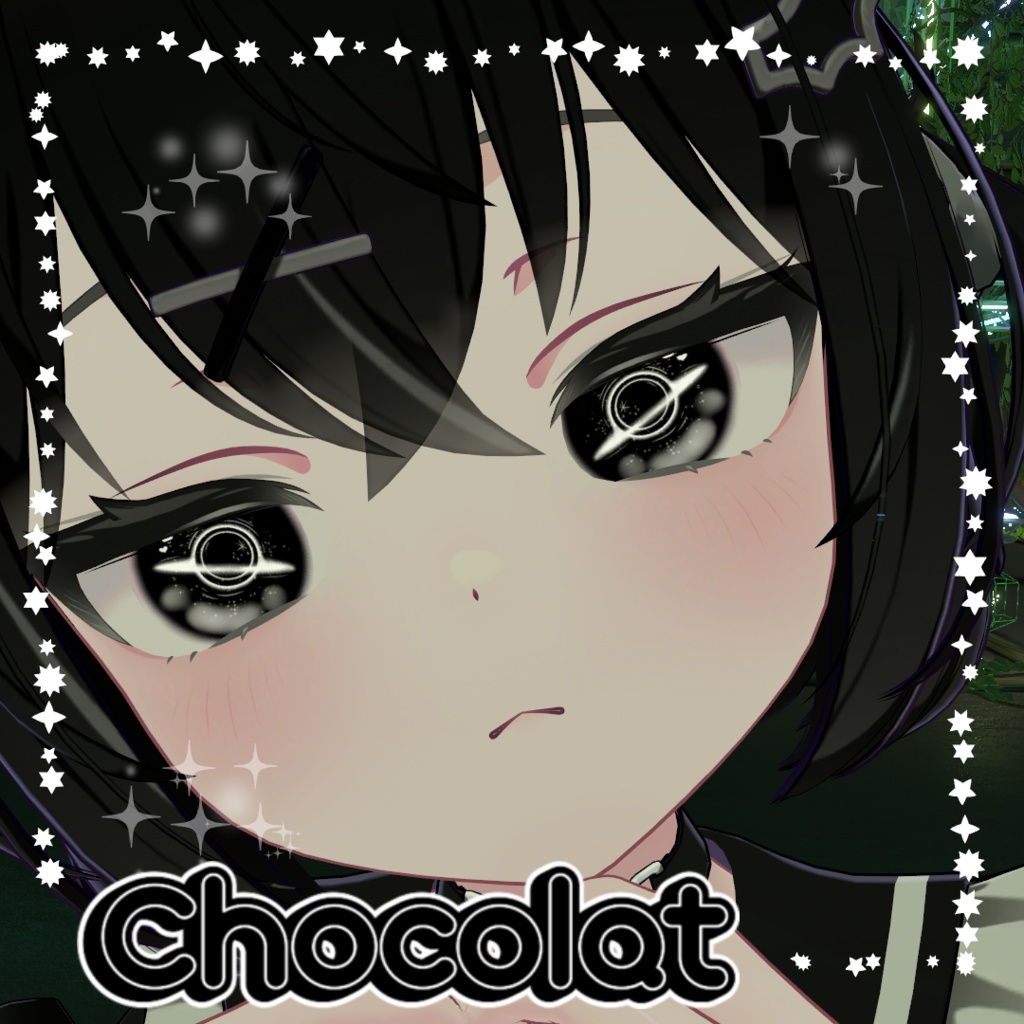 【目用テクスチャ】オリジナル Black Hole Eyes【VRChat向け / 1種+発光】 image