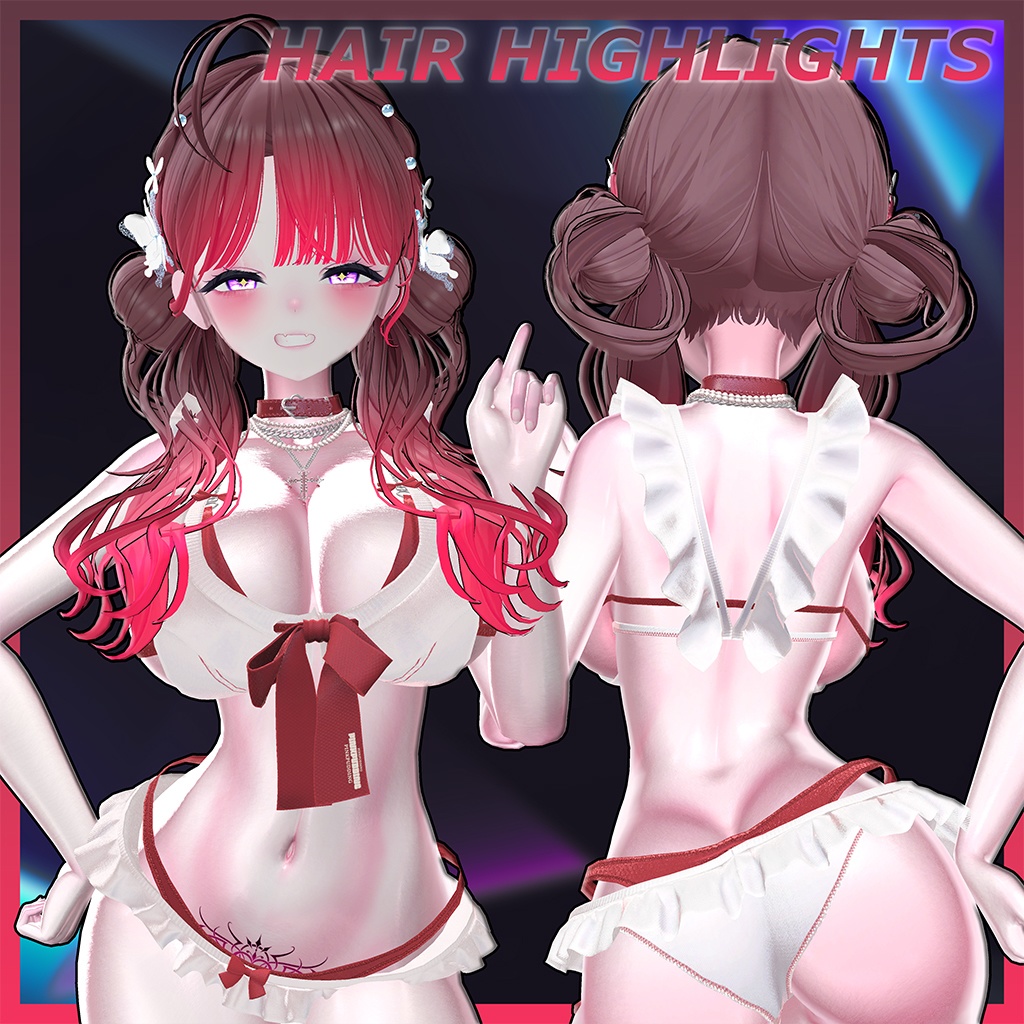Vela_Hair Highlights Texture 【VRC Hair Texture - Kyee_N】 image