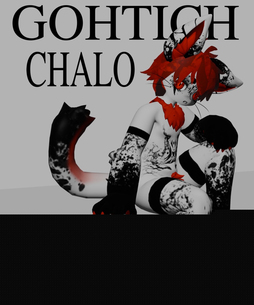 Gothic Chalo Body Texture 고딕체의 질감 VRChat image