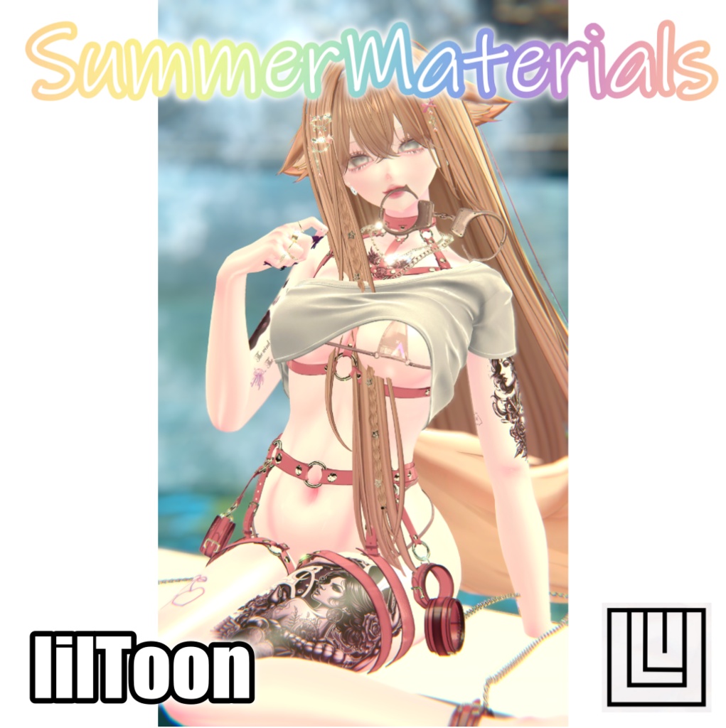 【VRChat】SummerMaterials【ツヤきら肌マテリアル】 image