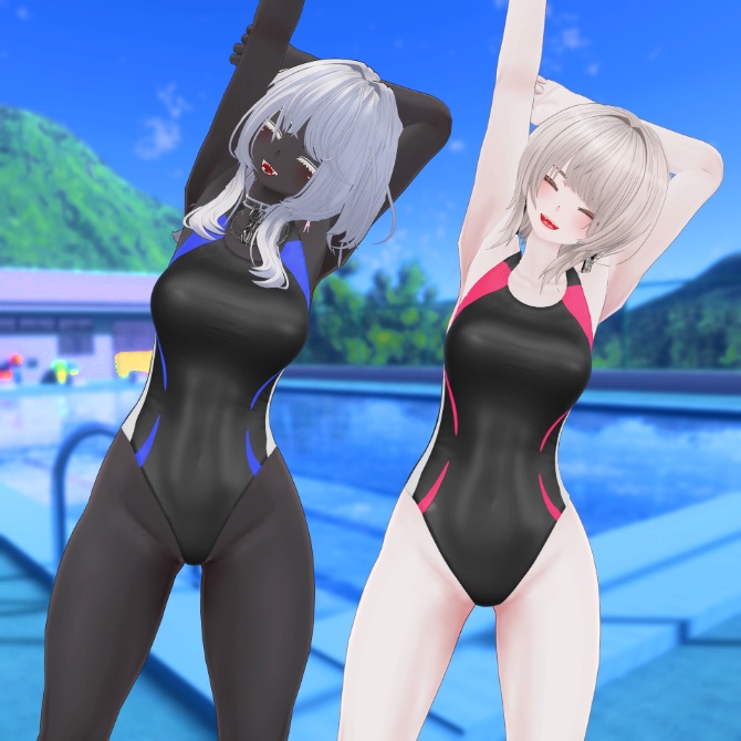 【仙猫_豺狼対応】競泳水着とスク水【MA設定済み】v1.0 image