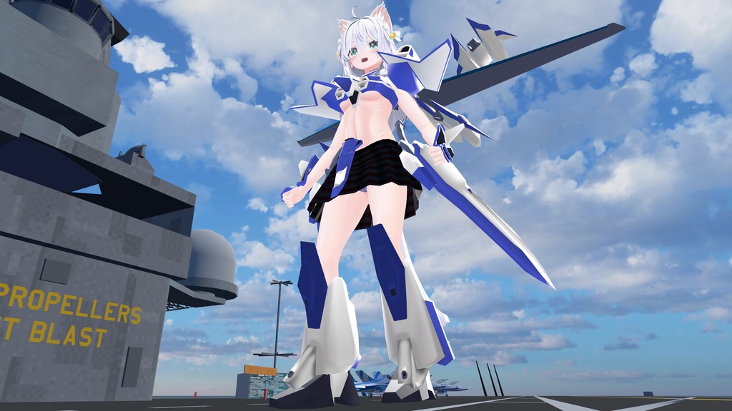 【しなのちゃん対応】量産試作型空戦アウターフレーム「ファルシオン」（3D衣装） image
