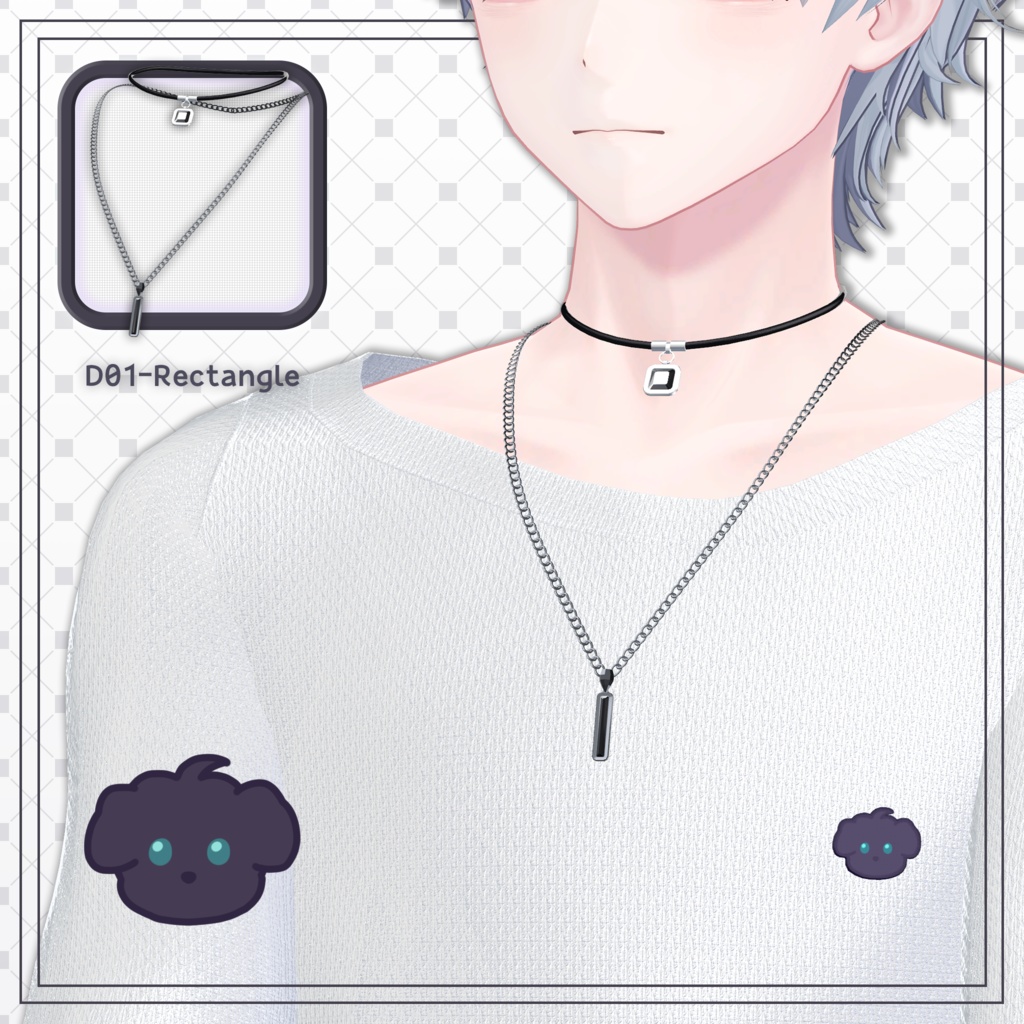 D01-Rectangle 「男性アバター専用」 image